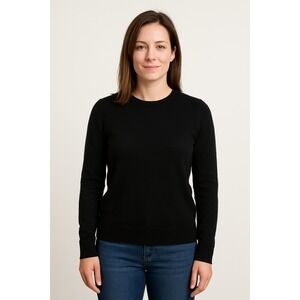 Gap Womens Black Long Sleeve Crew Neck Pullover‎ Sweater Casual Top Size S